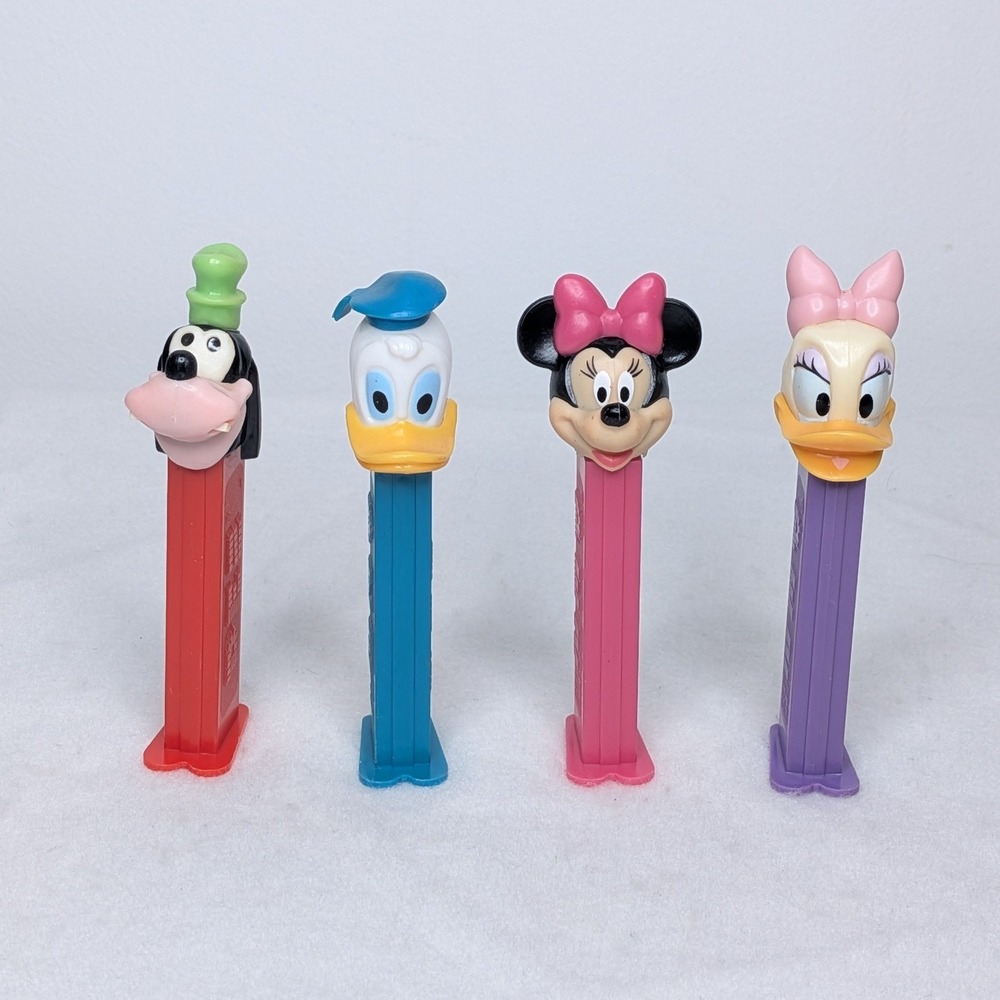 Vintage Disney Characters‎ Minnie Daisy Goofy Pez Candy Dispensers Lot *WORKING*